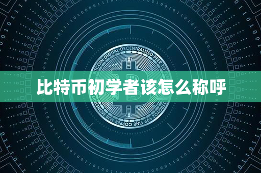 比特币初学者该怎么称呼