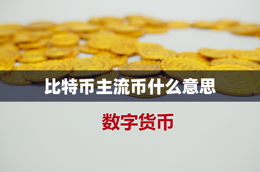 比特币主流币什么意思